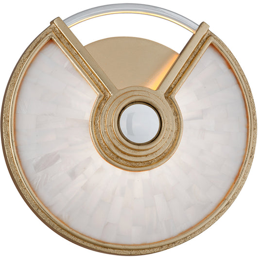 Corbett Lighting Venturi Wall Sconce in Gold Leaf W Polished Stainless 252-11