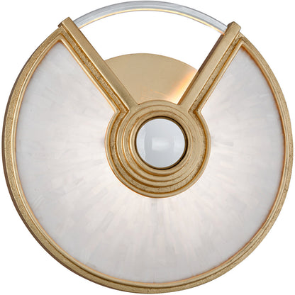 Corbett Lighting Venturi Wall Sconce in Gold Leaf W Polished Stainless 252-12