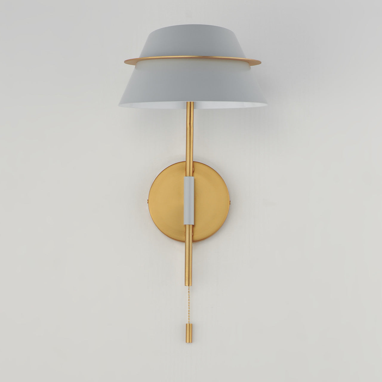 Maxim Lucas Single Sconce with Switch in Natural Aged Brass 25220LFGNAB