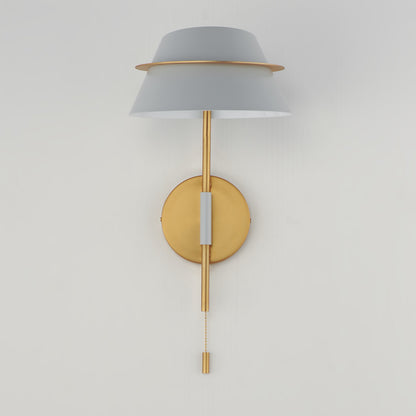 Maxim Lucas Single Sconce with Switch in Natural Aged Brass 25220LFGNAB