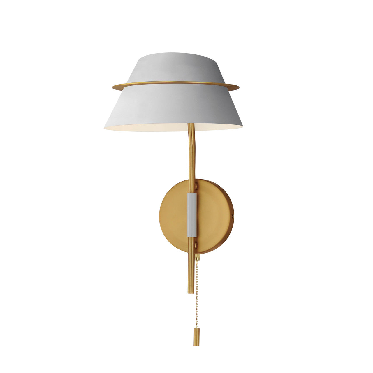 Maxim Lucas Single Sconce with Switch in Natural Aged Brass 25220LFGNAB