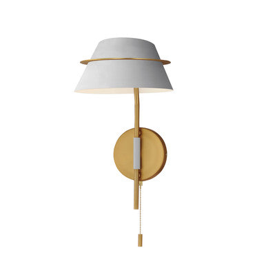 Maxim Lucas Single Sconce with Switch in Natural Aged Brass 25220LFGNAB