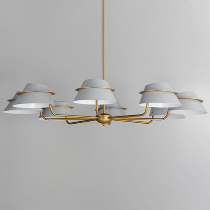 Maxim Lucas 8-Light Chandelier in Natural Aged Brass 25228LFGNAB