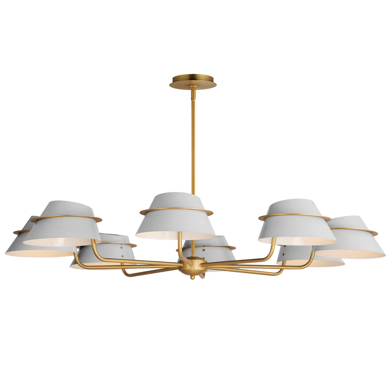 Maxim Lucas 8-Light Chandelier in Natural Aged Brass 25228LFGNAB