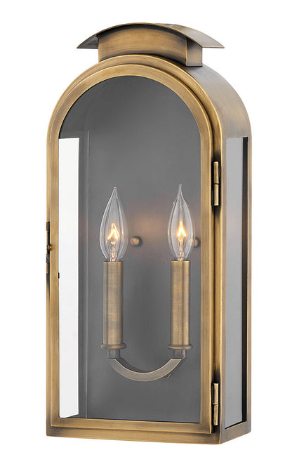 Hinkley Lighting Rowley Medium Wall Mount Lantern Light Antique Brass 2524LS