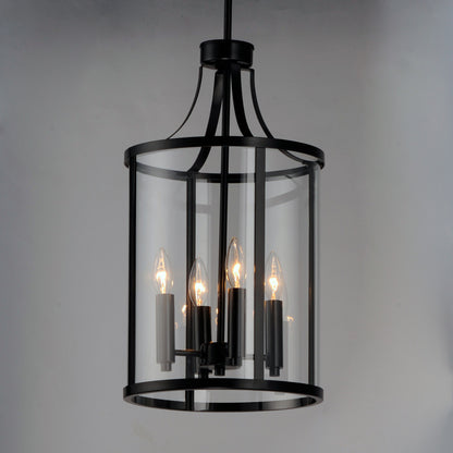 Maxim Sentinel 4-Light Pendant in Black 25253CLBK