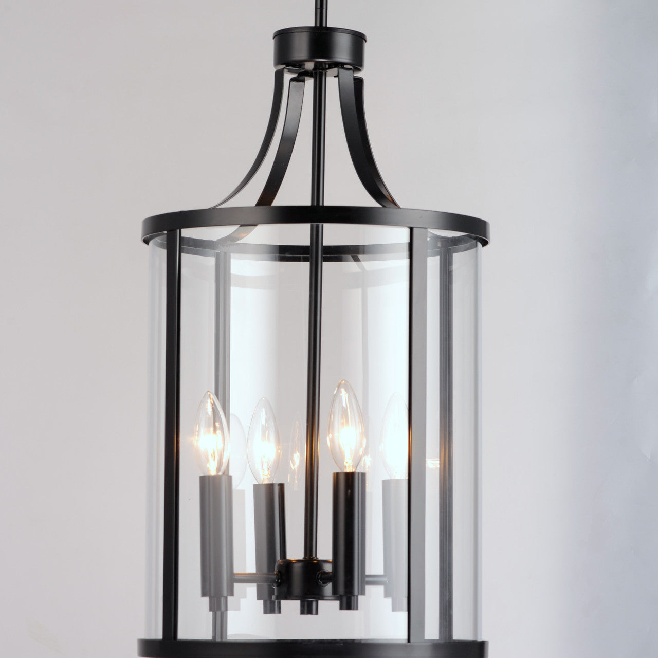 Maxim Sentinel 4-Light Pendant in Black 25253CLBK