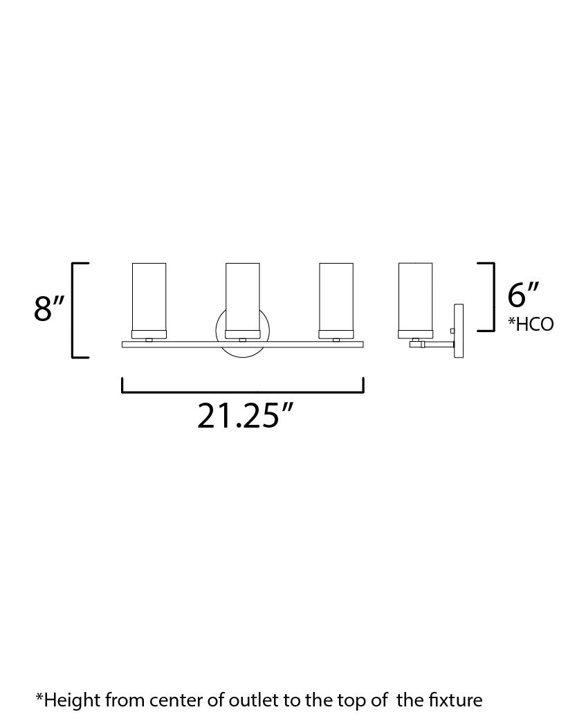 Maxim Sentinel 3-Light Bath Vanity in Satin Nickel 25257CLSN