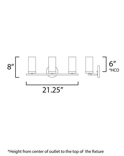 Maxim Sentinel 3-Light Bath Vanity in Satin Nickel 25257CLSN