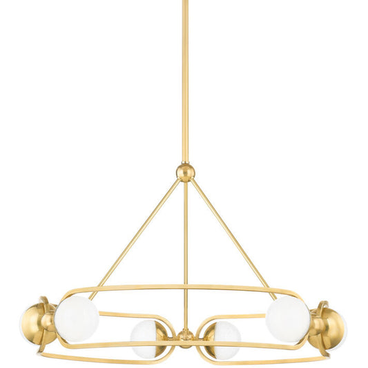 Hudson Valley Lighting Hartford Chandelier in Aged Brass 2531-AGB