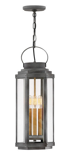 Hinkley Lighting Danbury Large Hanging Lantern Aged Zinc 2532DZ