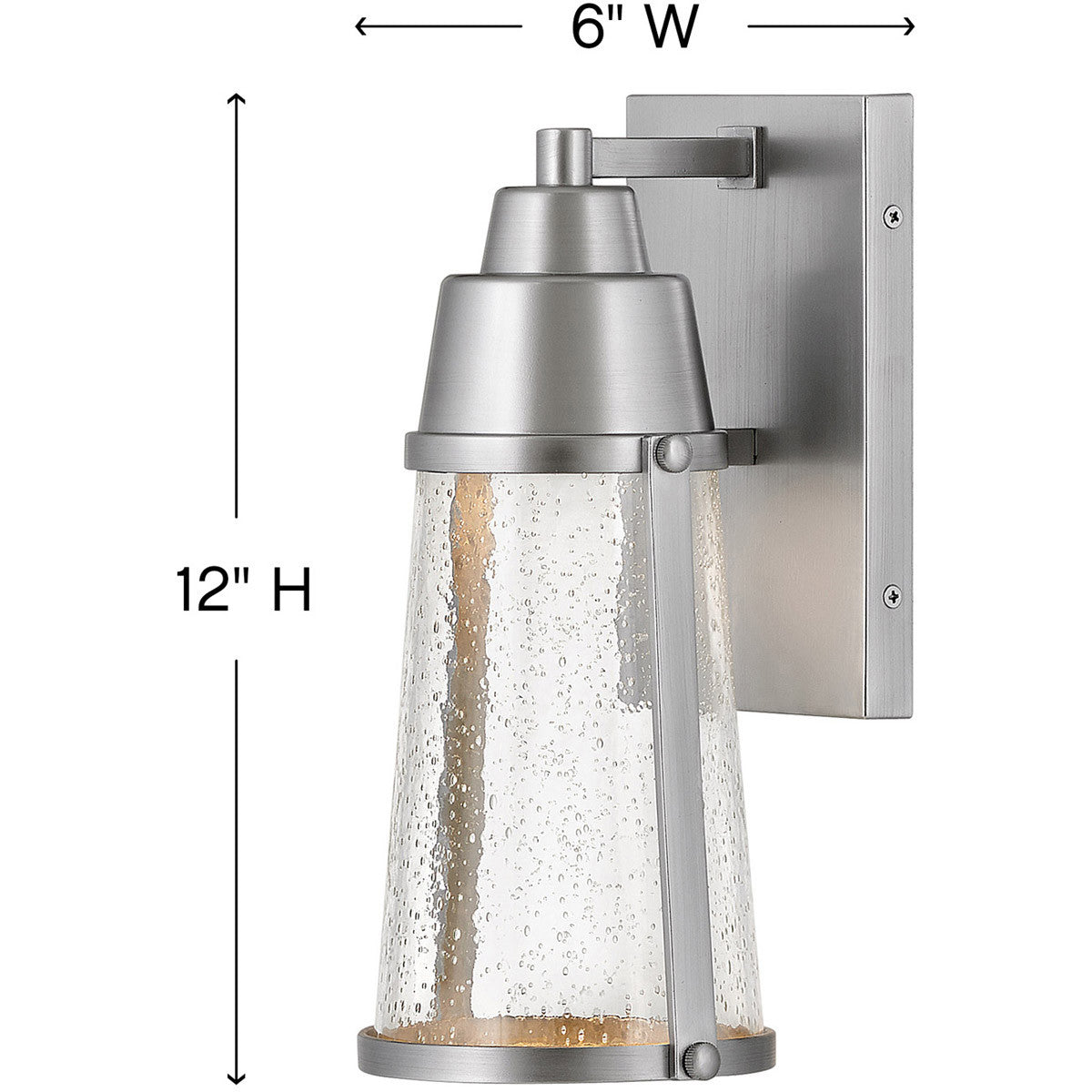 Hinkley Lighting Miles Small Wall Mount Lantern Satin Nickel 2550SI