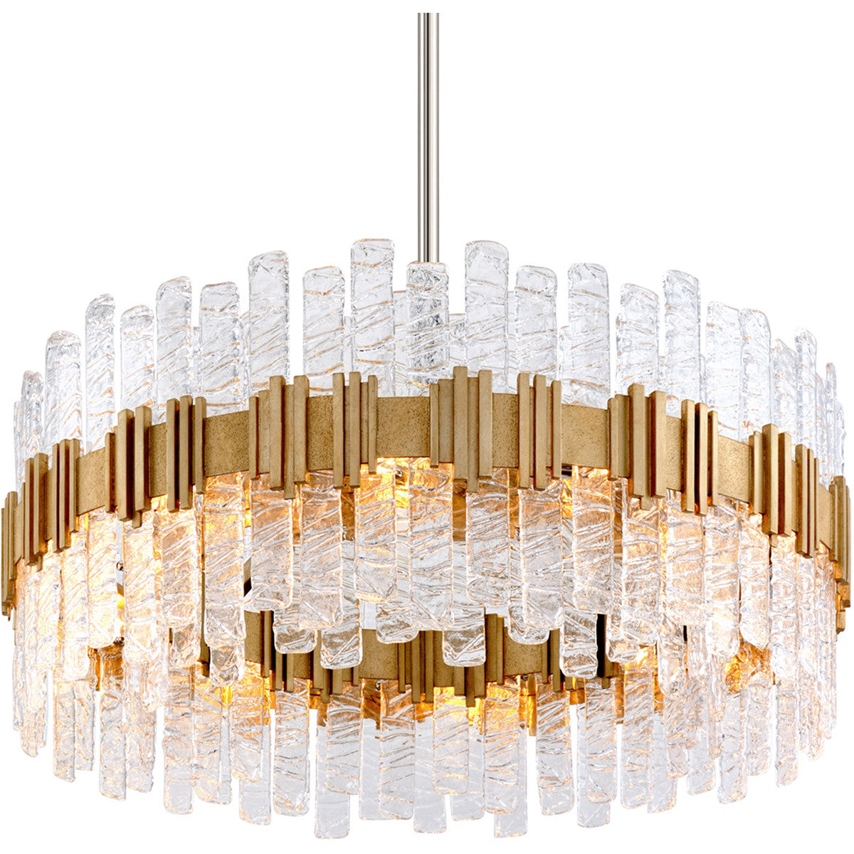 Corbett Lighting Ciro Chandelier in Antique Silver Leaf Stainless 256-410