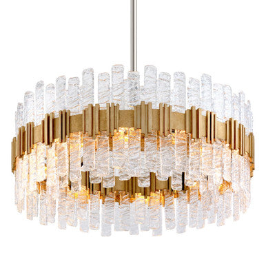 Corbett Lighting Ciro Chandelier in Antique Silver Leaf Stainless 256-410