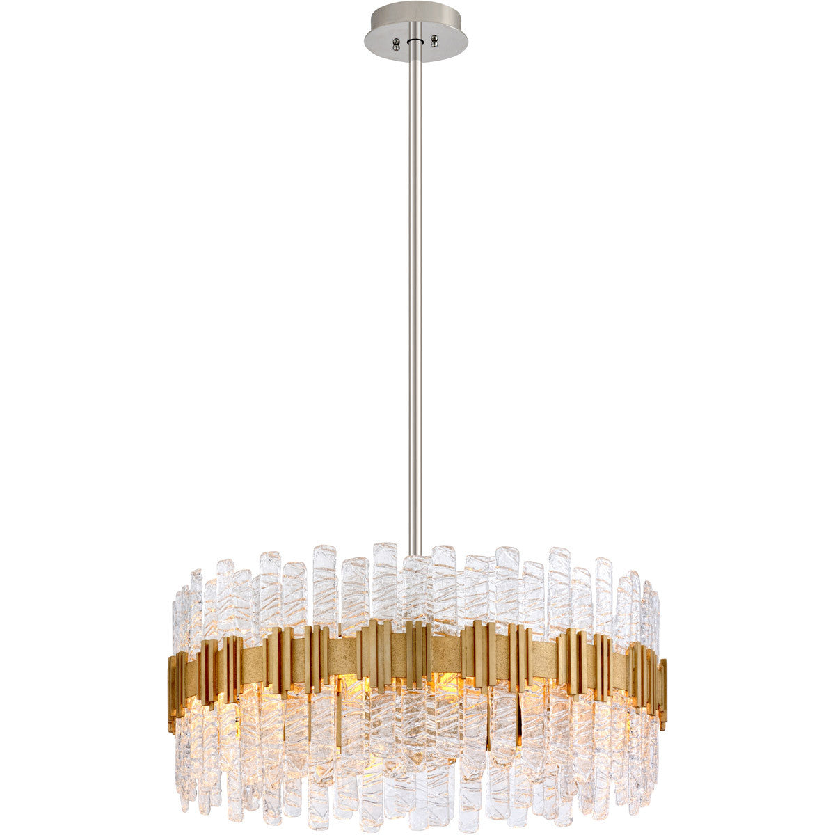 Corbett Lighting Ciro Chandelier in Antique Silver Leaf Stainless 256-410