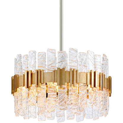 Corbett Lighting Ciro Chandelier in Antique Silver Leaf Stainless 256-45