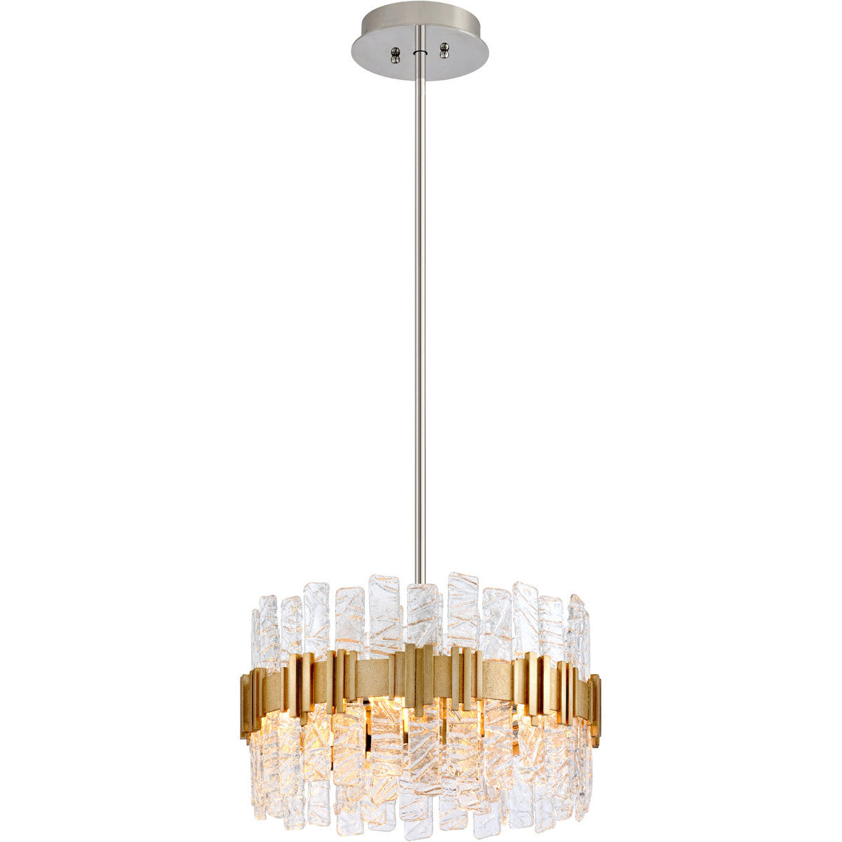 Corbett Lighting Ciro Chandelier in Antique Silver Leaf Stainless 256-45