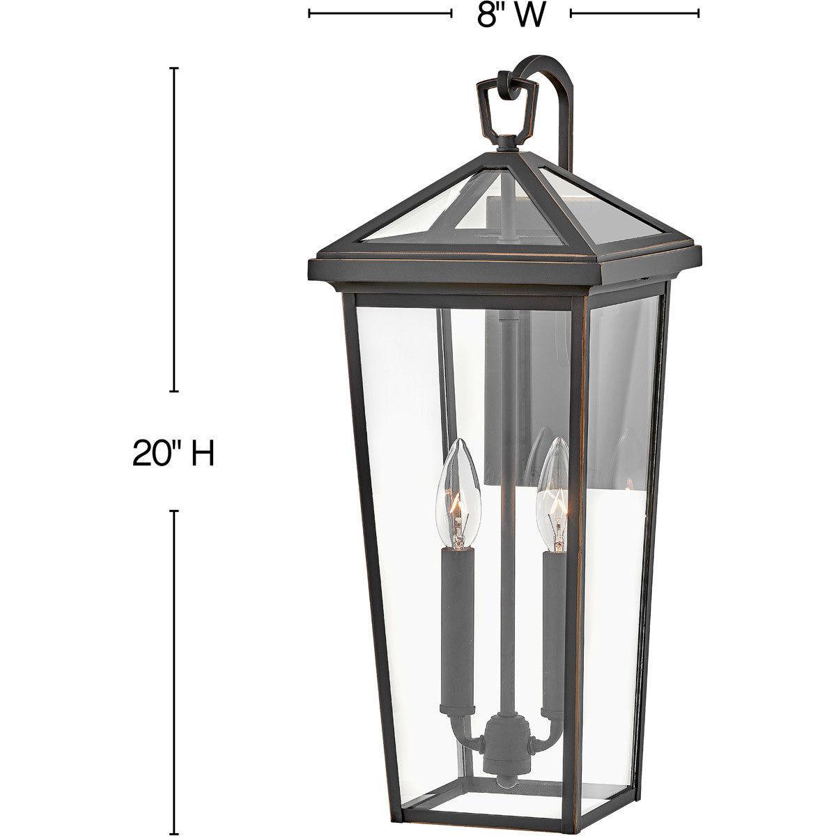 Hinkley Lighting Alford Place Medium Wall Mount Lantern Oil Rubbed Bronze LED Bulb(s) Included 25655OZ-LL