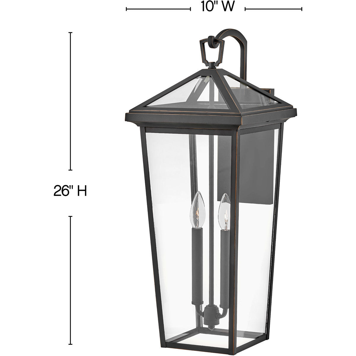 Hinkley Lighting Alford Place Medium Wall Mount Lantern Oil Rubbed Bronze 25658OZ