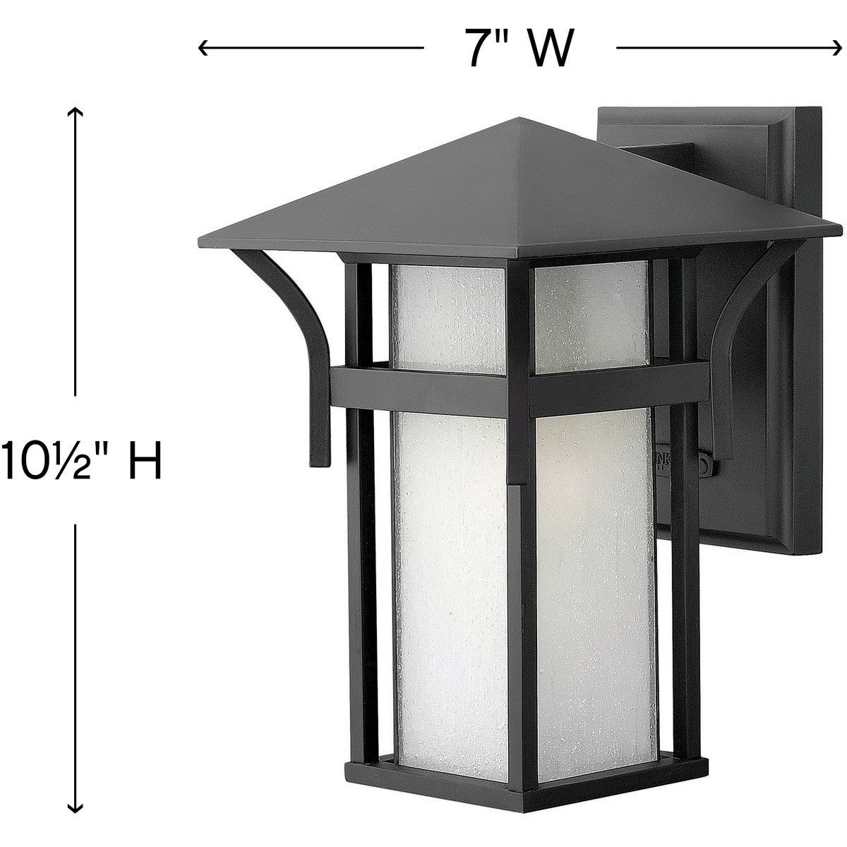 Hinkley Lighting Harbor Small Wall Mount Lantern Satin Black 2570SK