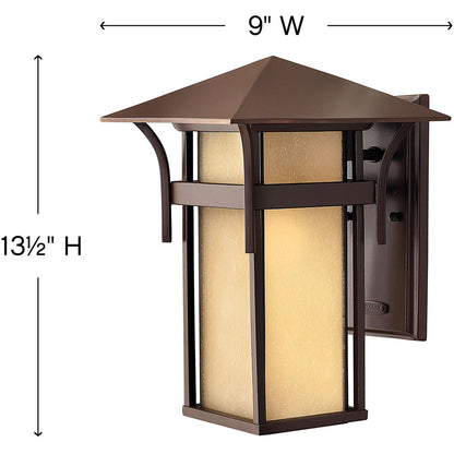 Hinkley Lighting Harbor Medium Wall Mount Lantern Anchor Bronze 2574AR