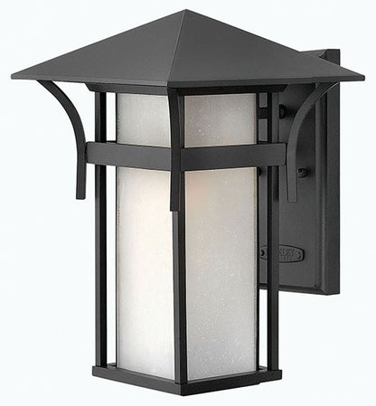 Hinkley Lighting Harbor Medium Wall Mount Lantern Satin Black Integrated LED Bulb(s) 2574SK-LED