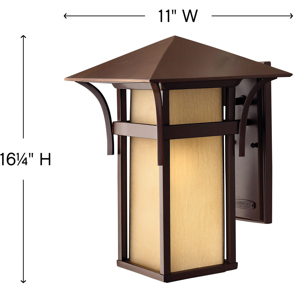 Hinkley Lighting Harbor Large Outdoor Wall Mount Lantern Anchor Bronze 2575AR