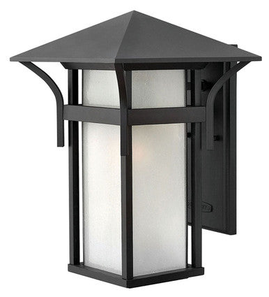 Hinkley Lighting Harbor Large Outdoor Wall Mount Lantern Satin Black Integrated LED Bulb(s) 2575SK-LED