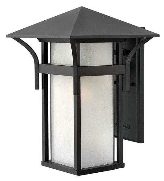 Hinkley Lighting Harbor Large Outdoor Wall Mount Lantern Satin Black 2575SK