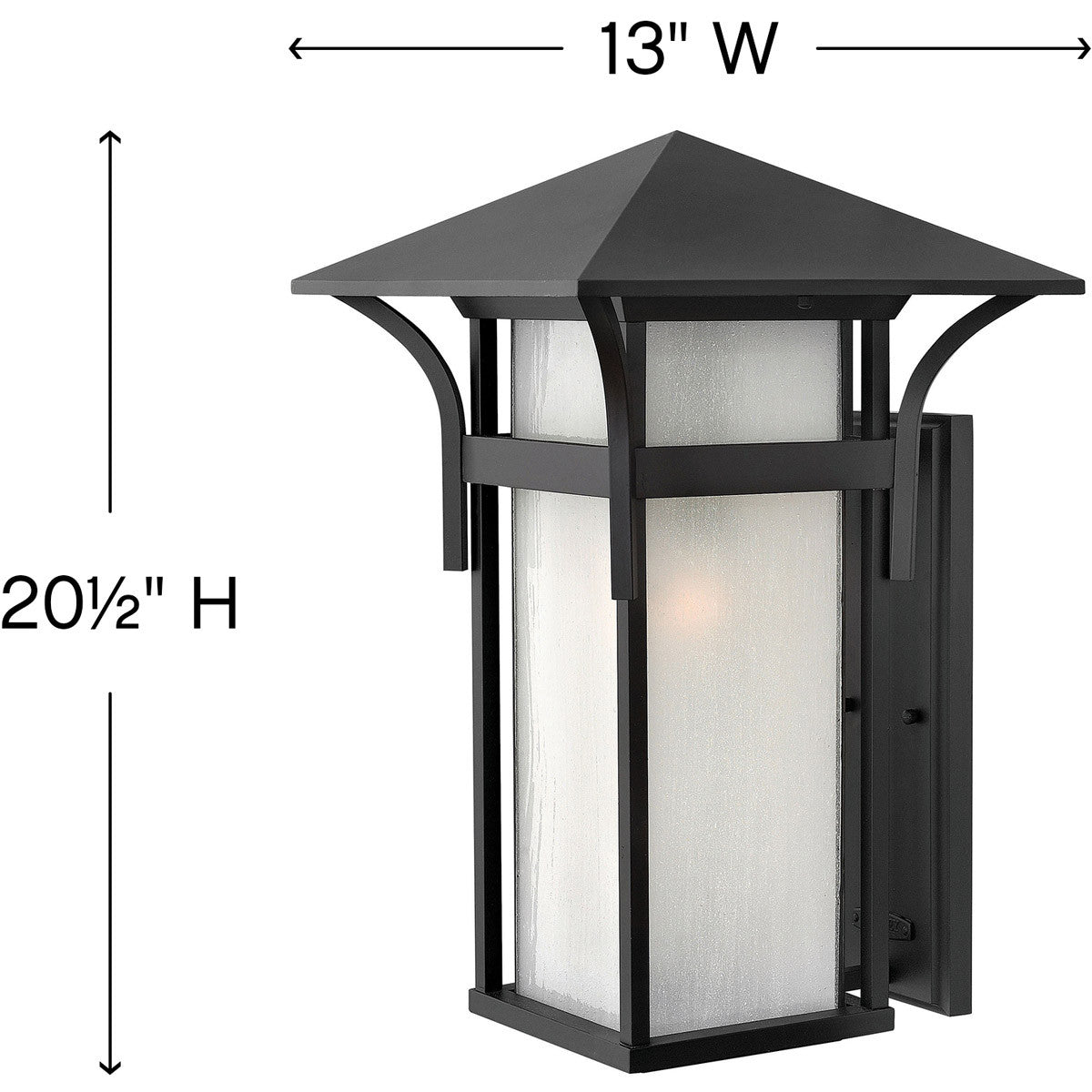 Hinkley Lighting Harbor Extra Large Wall Mount Lantern Satin Black 2579SK