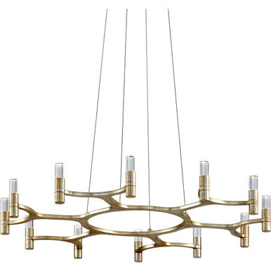 Corbett Lighting Nexus Chandelier in Warm Silver Leaf 258-012-WSL