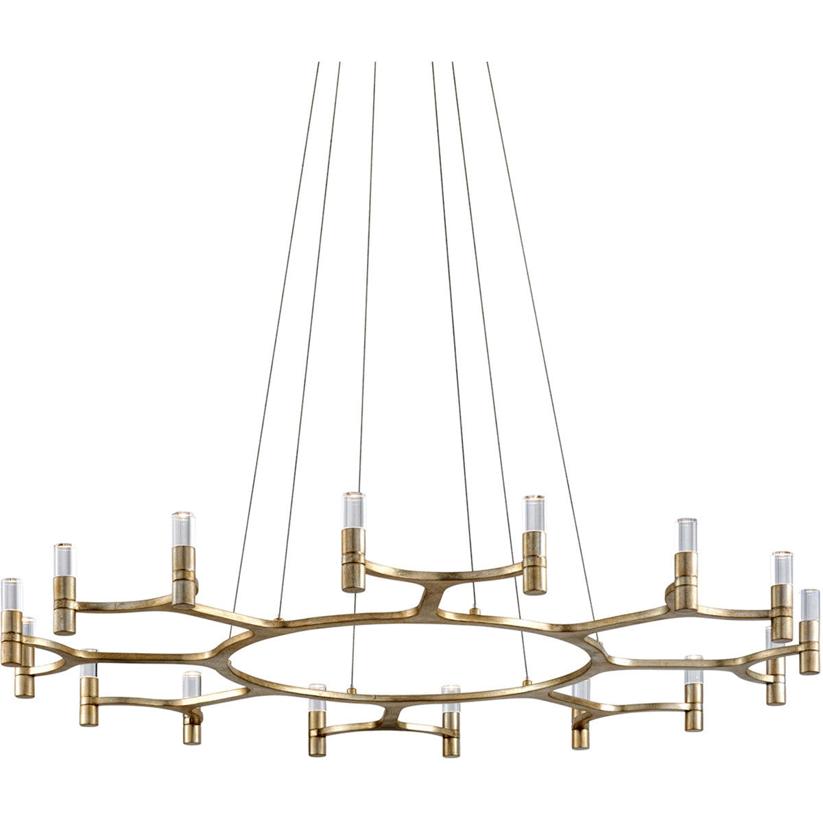 Corbett Lighting Nexus Chandelier in Satin Silver Leaf 258-016