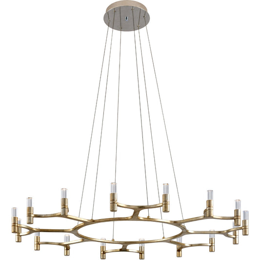 Corbett Lighting Nexus Chandelier in Satin Silver Leaf 258-016