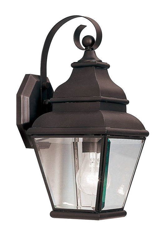 Livex Lighting Exeter Collection 1 Light Bronze Outdoor Wall Lantern in Bronze 2590-07