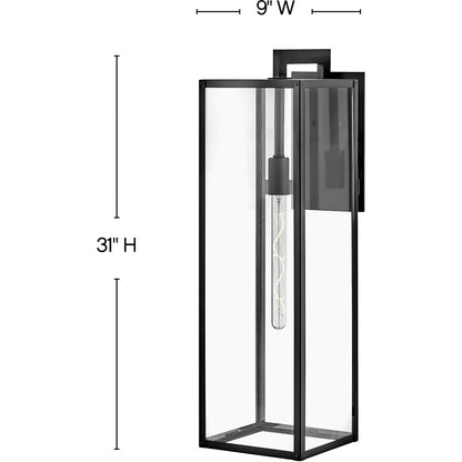 Hinkley Lighting Max Double Extra Large Wall Mount Lantern Black LED Bulb(s) Included 2598BK-LL