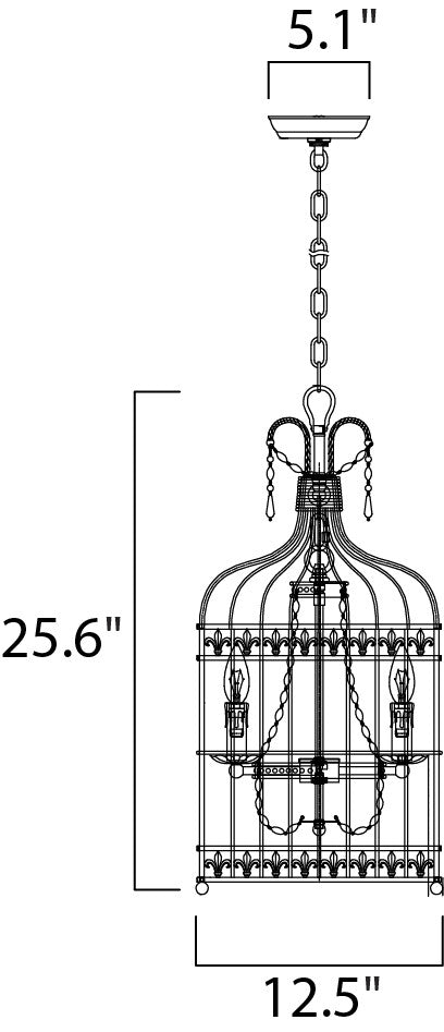 Maxim Gisele 4-Light Pendant in Antique Terra 26003ATR