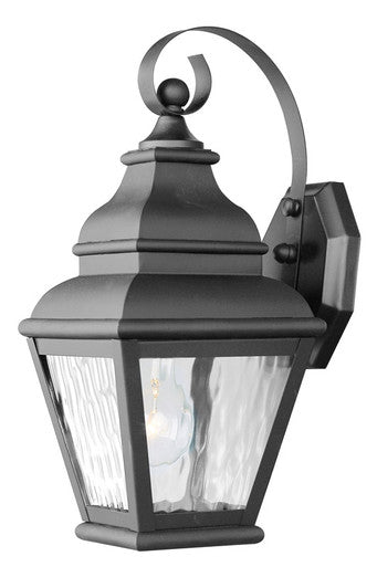 Livex Lighting Exeter Collection 1 Light Black Outdoor Wall Lantern in Black 2601-04