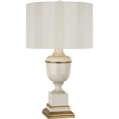 Robert Abbey Annika Table Lamp in Ivory Lacquered Paint with Natural Brass and Ivory Crackle Accents 2601