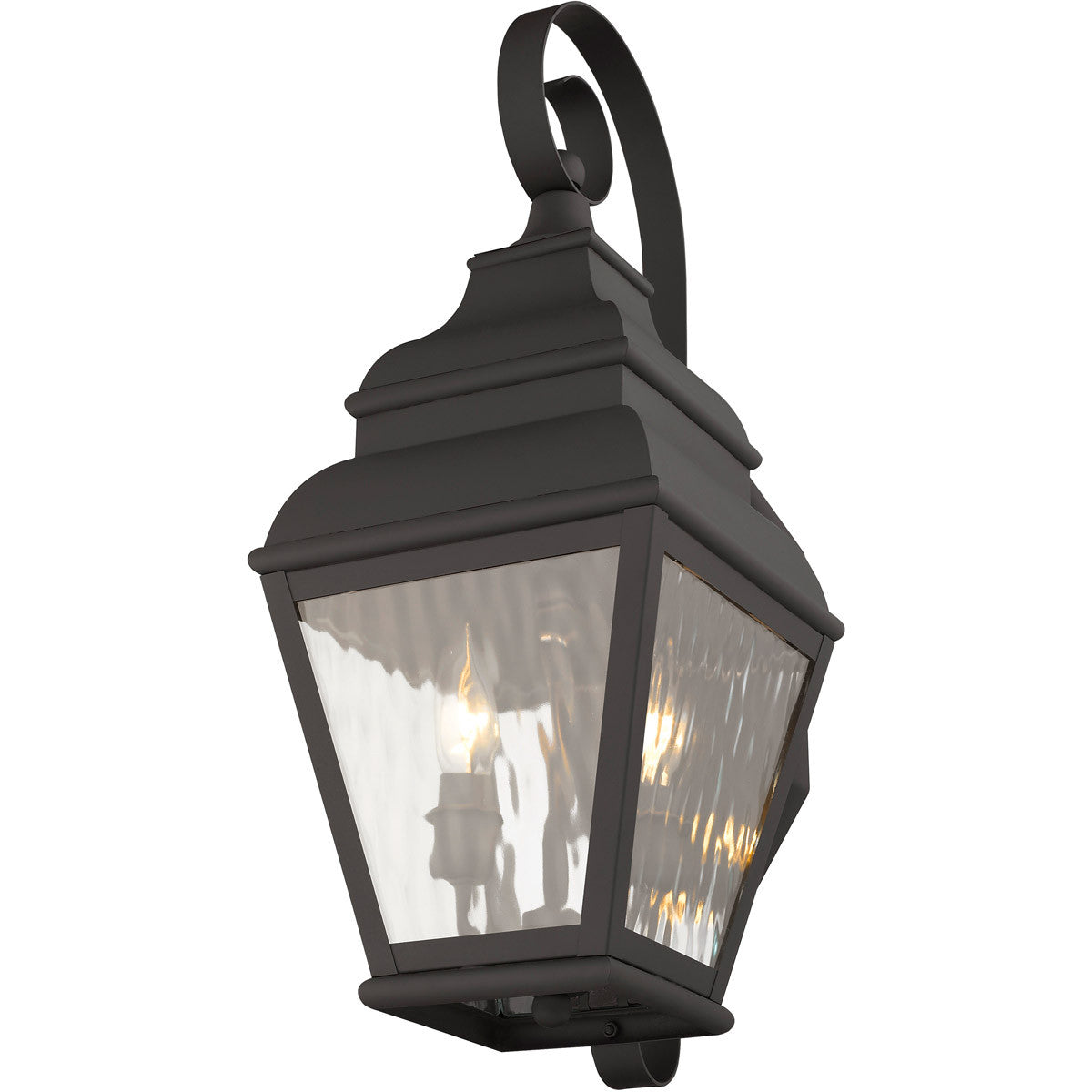 Livex Lighting Exeter Collection 2 Light Bronze Outdoor Wall Lantern in Bronze 2602-07