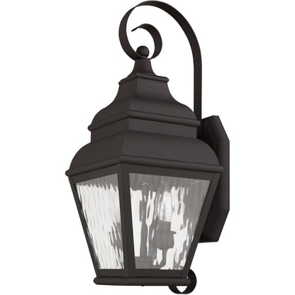 Livex Lighting Exeter Collection 2 Light Bronze Outdoor Wall Lantern in Bronze 2602-07