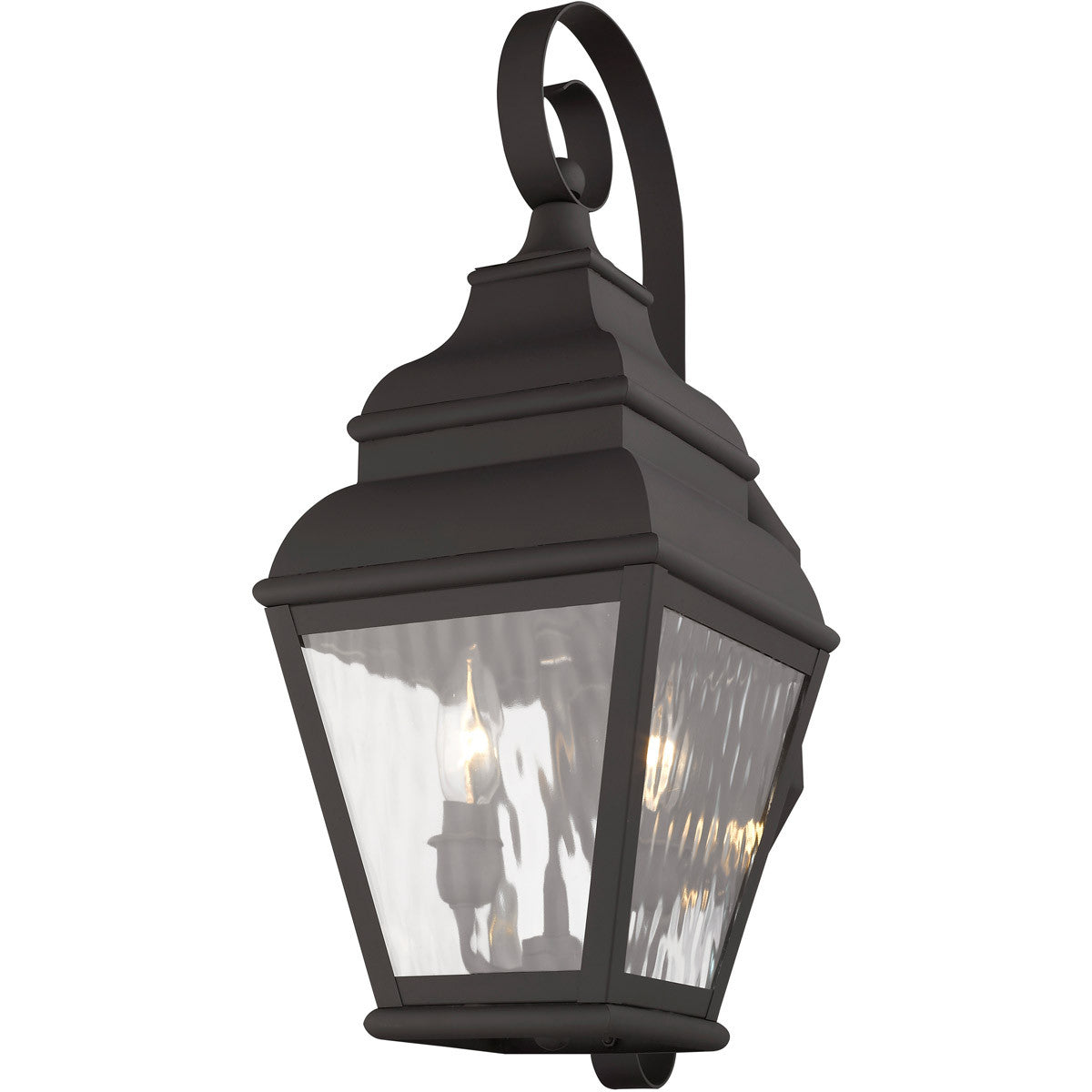 Livex Lighting Exeter Collection 2 Light Bronze Outdoor Wall Lantern in Bronze 2602-07