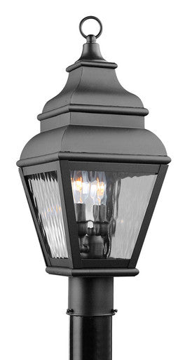 Livex Lighting Exeter Collection 2 Light Black Outdoor Post Lantern in Black 2603-04