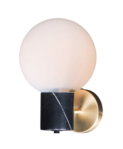 Maxim Vesper 1-Light Wall Sconce in Satin Brass / Black 26030SWSBRBK