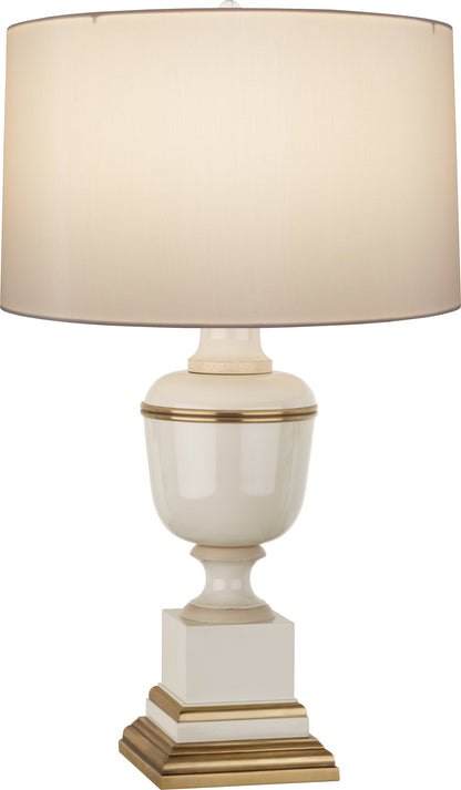 Robert Abbey  Mary McDonald Annika Accent Lamp in Ivory Lacquered Paint with Natural Brass and Ivory Crackle Accents 2604X