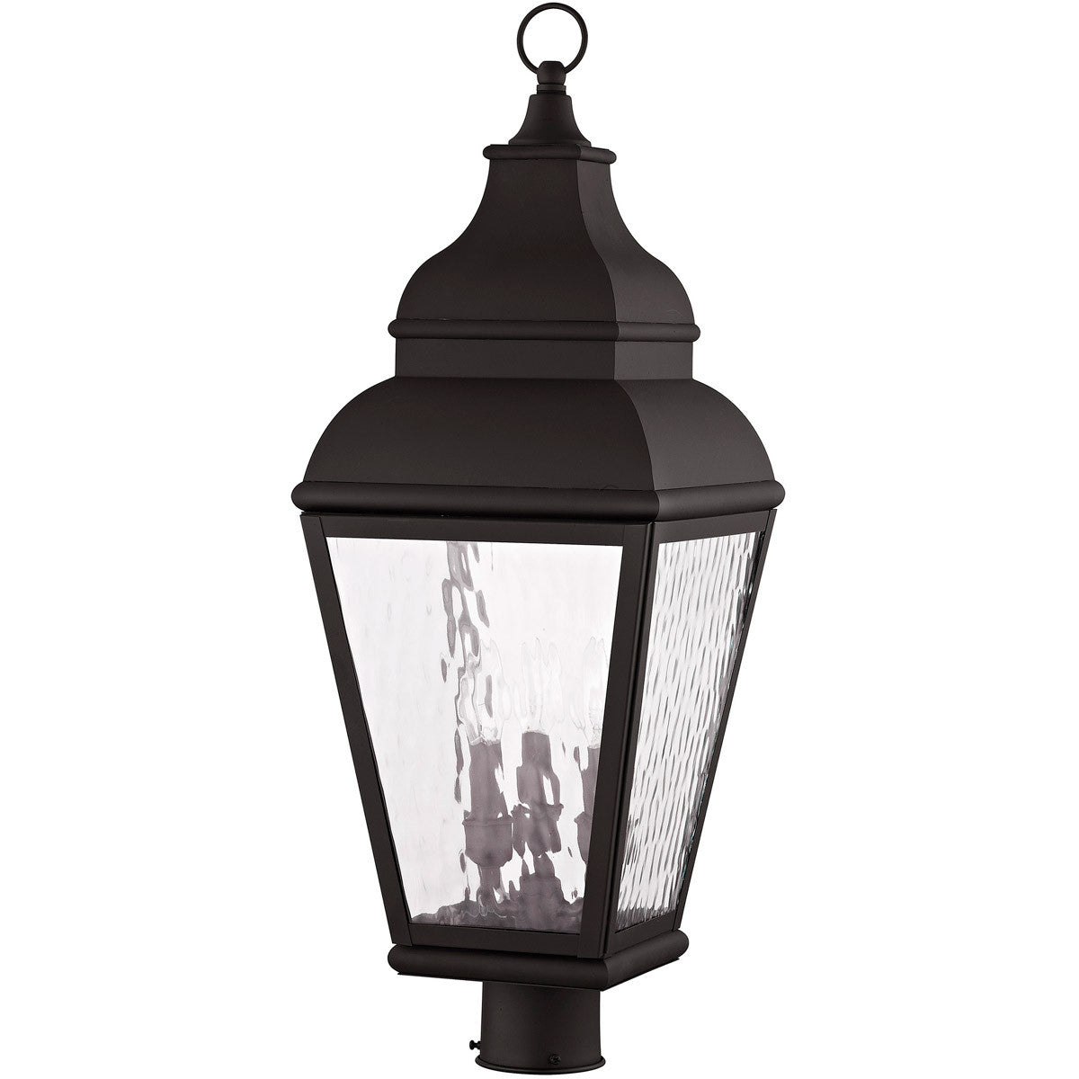 Livex Lighting Exeter Collection 3 Light Bronze Outdoor Post Lantern in Bronze 2606-07