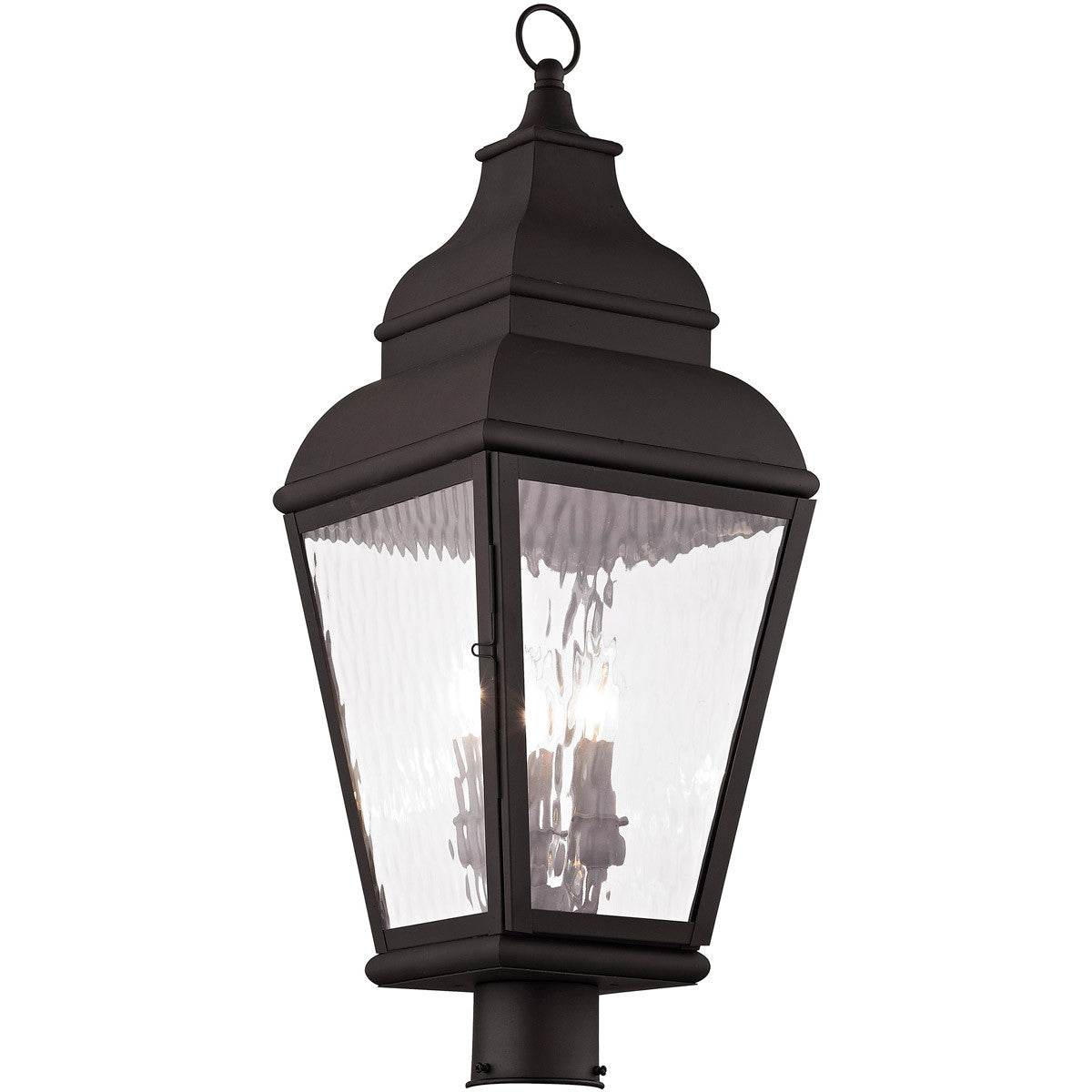 Livex Lighting Exeter Collection 3 Light Bronze Outdoor Post Lantern in Bronze 2606-07