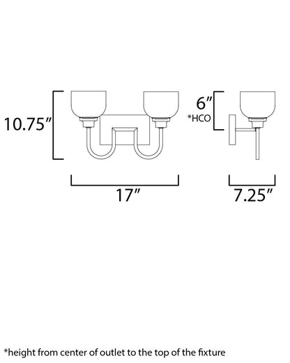 Maxim Swale 2-Light Bath Vanity in Polished Chrome 26062WTPC