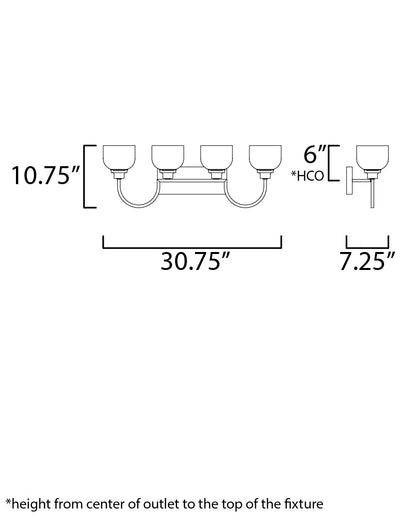 Maxim Swale 4-Light Bath Vanity in Polished Chrome 26064WTPC