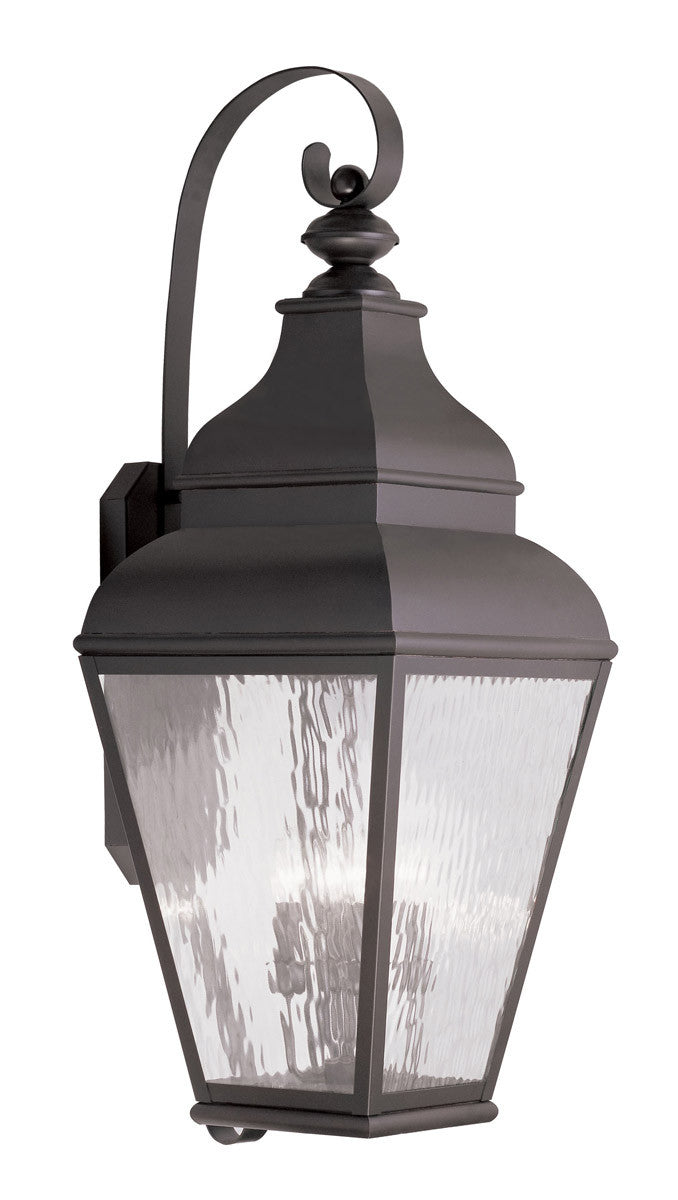 Livex Lighting Exeter Collection 4 Light Bronze Outdoor Wall Lantern in Bronze 2607-07