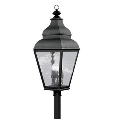 Livex Lighting Exeter Collection 4 Light Black Outdoor Post Lantern in Black 2608-04